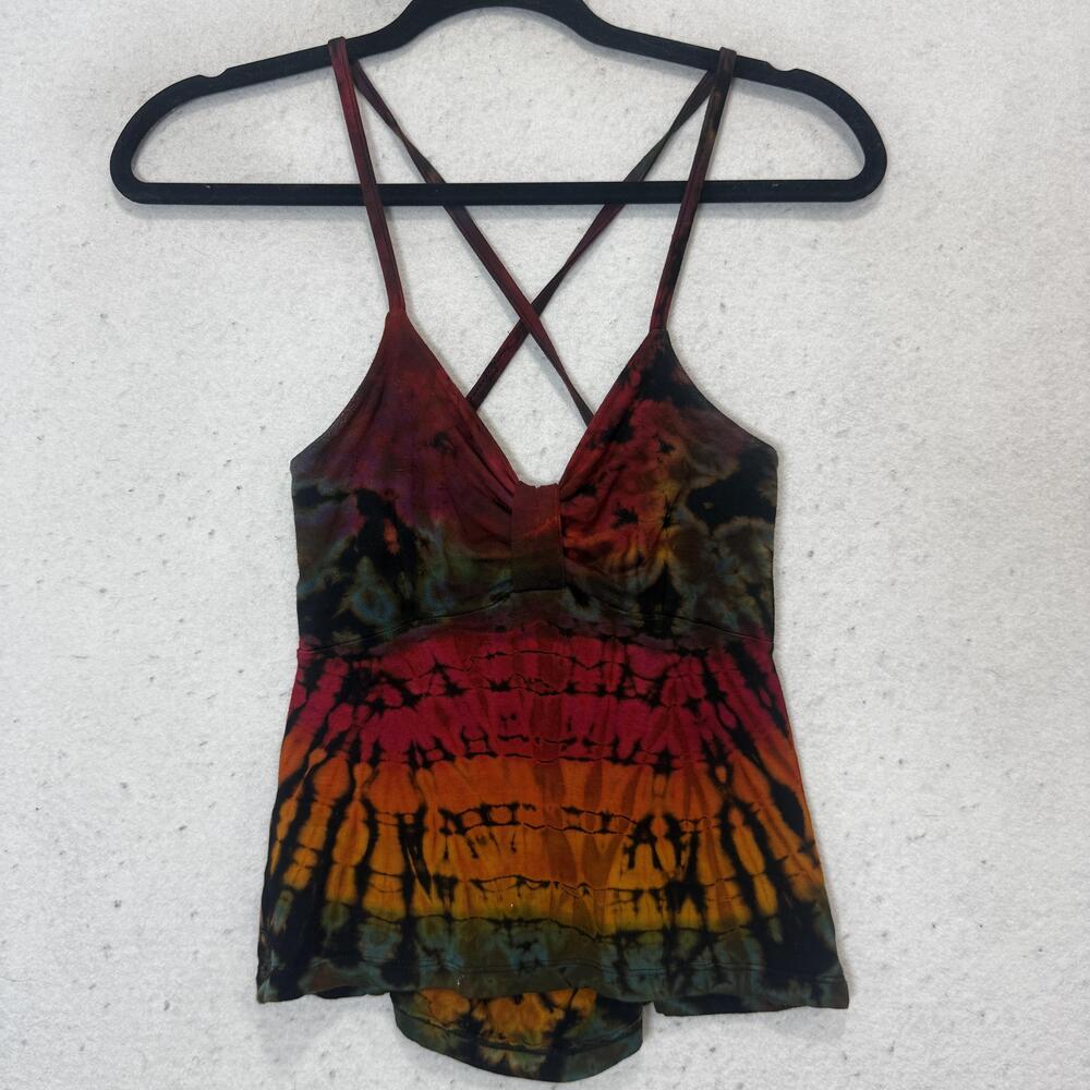 Kathmandu Imports Tank Top Womens OneSize Multicolor Tie Dye Festival Camisole